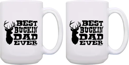 Miniatura 12 de ThisWear Hunting Camo Best Buckin' Dad Ever Gift Taza de café de cerámica de 11 oz con asa
