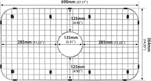 Miniatura 4 de Rejilla de fregadero de cocina Zeesink, protectores de fregadero de 27 13/16" X 14 5/16" para fregadero de cocina, rejilla de fregadero de acero