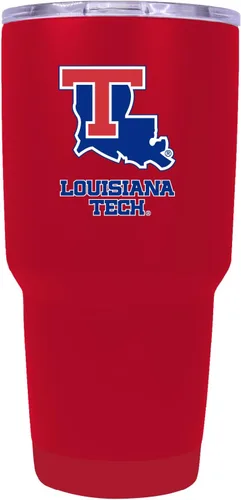 Miniatura 8 de Louisiana Tech Bulldogs - Vaso de acero inoxidable aislado negro de 24 onzas, producto universitario con licencia