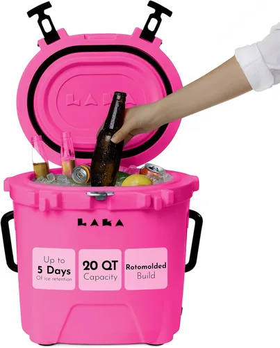 Miniatura 12 de LAKA Small Cooler - 20 Quart Rotomolded Hard Ice Chest, Insulated Cooler for Beach, Camping, Travel & Fishing, Holds 18 Cans + 25 lb Ice, Up to 5