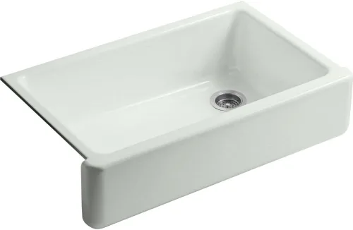 Miniatura 52 de KOHLER Whitehaven® K-6427-42 - Fregadero de cocina empotrado de 35-3/4 pulgadas, autorecortable, Smart Divide, Grande/Mediano con Delantal alto