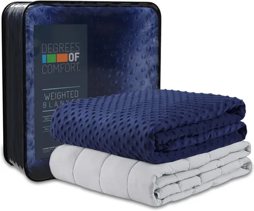 Miniatura 1 de Degrees of Comfort Manta con peso de 20 libras, tamaño Queen, mantas pesadas para adultos, 1 manta acogedora de felpa de visón cálida, lavable