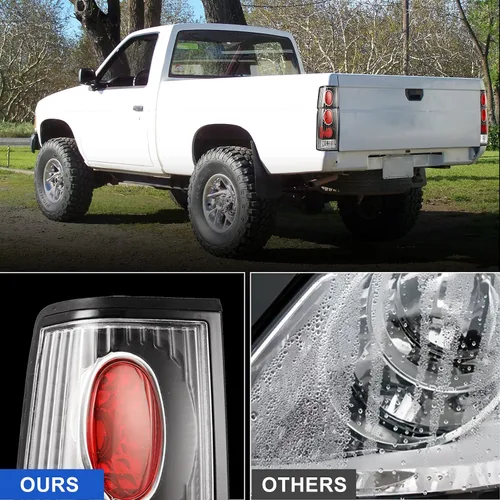 Miniatura 6 de ROXX Conjunto de luz trasera compatible con Nissan Hardbody D21 SE 1986-1994/1986-1989 1994 Hardbody D21 XE, 1995-1997 Nissan Pickup SE XE lado