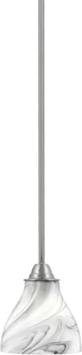 Miniatura 47 de Toltec Lighting Paramount - Mini colgante de 1 luz en acabado negro mate con cristal de arte perla de 7 pulgadas y estilo negro
