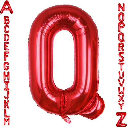 Miniatura 57 de AULE Globos de helio con letra roja S, de 40 pulgadas, grandes, gigantes, de lámina de mylar, rojos, para decoraciones de cumpleaños, aniversarios