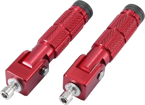 Miniatura 9 de Motoforti 1 par 0.276 in aleación de aluminio universal motocicleta plegable trasero reposapiés estribera pedal Ciclismo negro