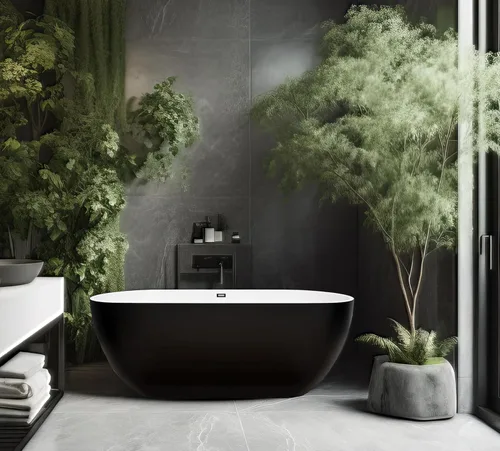 Miniatura 6 de BuildMyplace - Bañera independiente de acrílico de 67 pulgadas, bañera de baño contemporánea con desbordamiento y desagüe desplegable en cromo