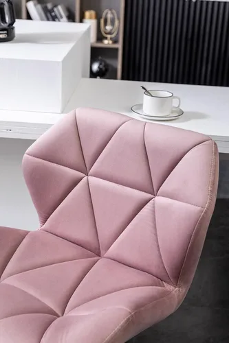 Miniatura 6 de Roundhill Furniture Breni - Taburetes de bar giratorios de terciopelo con diamantes de altura ajustable, juego de 2, color malva