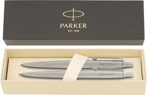 Miniatura 8 de Parker Jotter - Bolígrafo de acero inoxidable con borde cromado, grabado personalizado: graduación, nuevo trabajo, promoción u regalo de oficina
