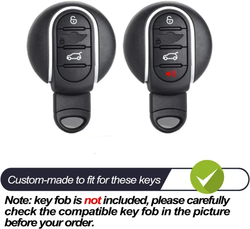 Miniatura 2 de MECHCOS Compatible con Mini Cooper Clubman Countryman F54 F55 F56 F57 F60, Funda de llave con 3 4 botones, Protector de llave con control remoto