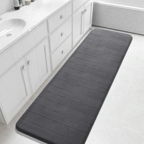 Miniatura 105 de Yimobra Tapete de baño de espuma viscoelástica, súper suave, absorbente, antideslizante, de secado rápido, lavable a máquina, tapete para bañera