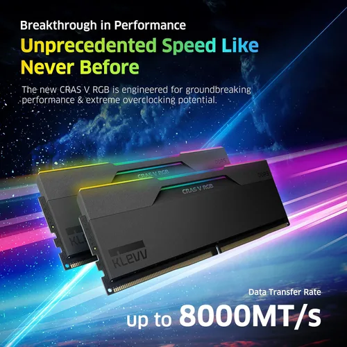 Miniatura 3 de KLEVV CRAS V RGB DDR5 32 GB (2x16 GB) 6000 MHz CL28 SK Hynix A-Die 1.35V Memoria RAM de escritorio para juegos XMP 3.0 / AMD Expo Ready - Negro