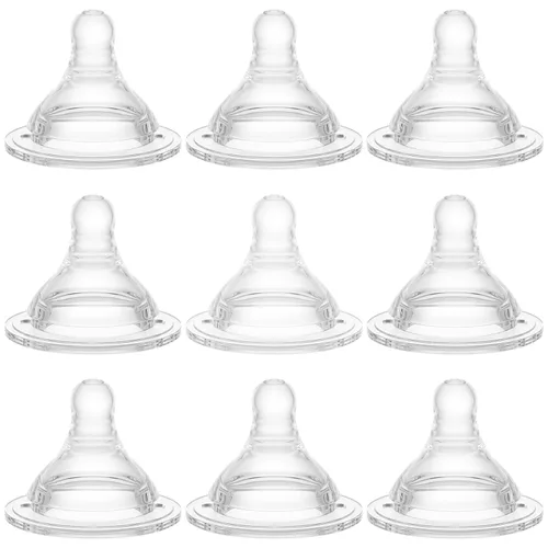 Miniatura 10 de Pezones de biberón de nivel medio rápido 3, 19.7 ft+, compatible con biberón de cuello ancho, 9