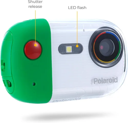 Miniatura 5 de Cámara submarina Polaroid - 18MP 4K UHD, impermeable para esnórquel y buceo con pantalla LCD, recargable por USB