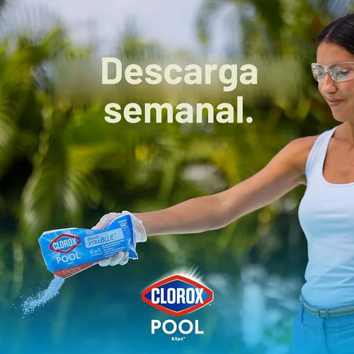 Miniatura 4 de Clorox® Pool&Spa™ Shock XTRABLUE® Plus, mata bacterias y algas en piscinas, listo para nadar en 15 minutos, (paquete de 6)