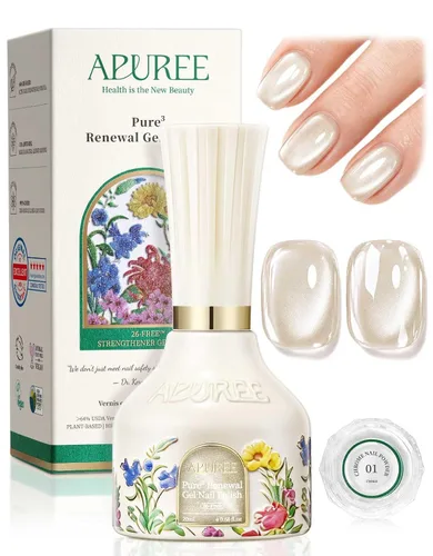 Miniatura 32 de APUREE Esmalte de uñas de gel fortalecedor: ámbar traslúcido Certificado USDA de base biológica Calidad de salón libre de HEMA Esmalte de gel