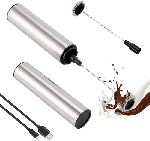 Miniatura 18 de Espumador de leche recargable, espumador de café eléctrico, mezclador de bebidas de mano para café con leche, capuchino, café, huevos, chocolate
