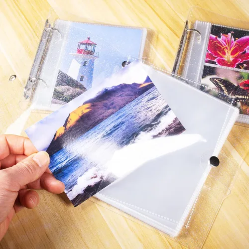 Miniatura 4 de Ancicraft Fundas para álbumes de fotos de 4 x 6 pulgadas, 50 tarjetas postales, paquete de 2 con agujero (páginas de repuesto para 4 x 6 pulgadas)