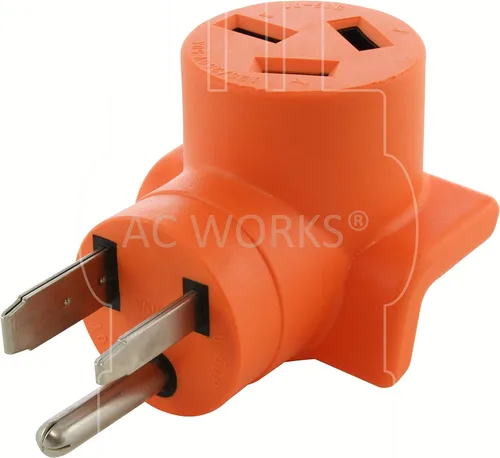 Miniatura 3 de AC WORKS [WD6501050] Enchufe de soldador 6-50P a 10-50R 3 clavijas 50A 125/250 voltios más antiguo secador/adaptador de rango
