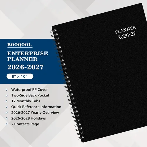 Miniatura 7 de Agenda 2026 – Agenda con calendario 2026, 8 x 10 pulgadas, enero 2026 – diciembre 2026, 2026, planificador semanal y mensual, fuerte encuadernación