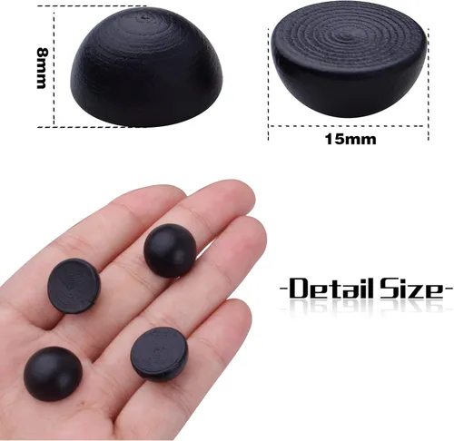 Miniatura 3 de Mitad bolas de madera, 100 bolas de madera semicirculares sin terminar, bolas de madera de hemisferio semidividido naturales para proyectos
