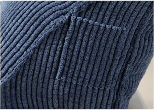 Miniatura 5 de Cojín de pana de algodón PP de alta elasticidad para respaldo, cojín de posicionamiento, almohada de lectura (azul)