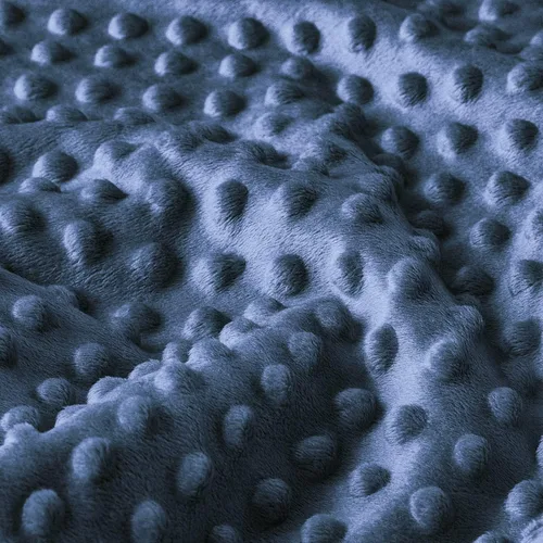 Miniatura 4 de BORITAR Manta de bebé para niñas, súper suave de doble capa de minky con respaldo punteado, manta azul oscuro con estampado floral de belleza, 30 x
