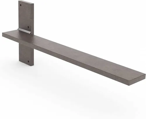 Miniatura 30 de Soporte de pared flotante para encimera, soportes de pared resistentes para crear bancos flotantes, escritorio, tocador, bar o repisa, acero