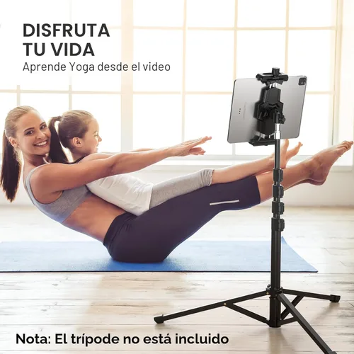 Miniatura 6 de KDD Adaptador de trípode para iPad y teléfono con cabeza esférica, soporte para iPad para trípode, soporte giratorio de 360 grados para tableta