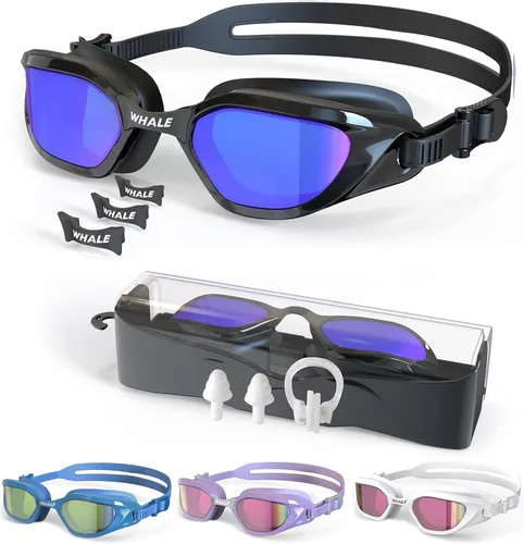 Whale Gafas de natación polarizadas UV400 antivaho adecuadas para adultos y adolescentes