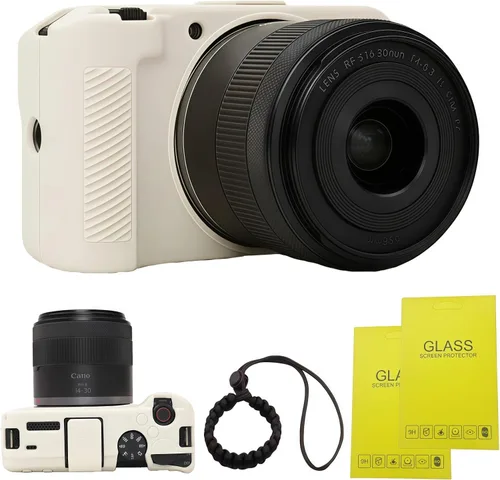 Miniatura 8 de Funda EOS R50V, funda protectora de silicona suave para cámara digital Canon EOS R50 V, diseño antiarañazos, ajuste delgado, con 2 protectores