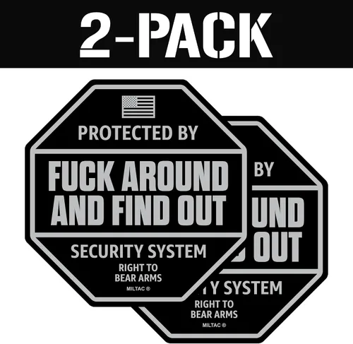 Miniatura 2 de Adhesivo FAFO - Letrero de seguridad FAFO Advertencia [Paquete de 2] Protegido por Decal Fuck Around and Find Out para camión, ventana Pegatinas