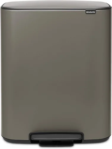 Miniatura 11 de Brabantia Bo Bote de Basura con Pedal Step-On - Cubo Interior de 16 Galones (Gris Concreto Mineral) Bote de Basura para Desechos/Reciclaje, Mineral