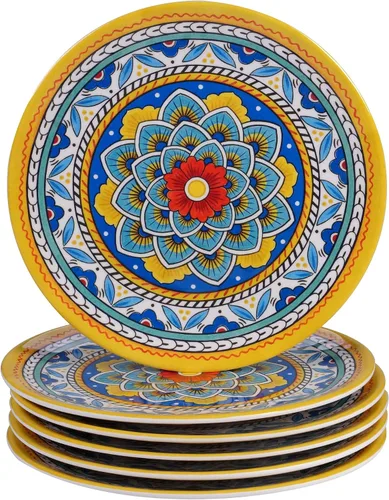 Miniatura 3 de Certified International Portofino - Juego de vajilla de melamina de 12 piezas, servicio para 4, multicolor