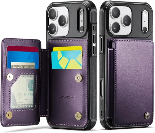 Miniatura 85 de Vinich Funda tipo cartera para iPhone 11 con tarjetero, bloqueo RFID, ranuras de crédito, función atril, a prueba de golpes, para iPhone 11 de 6.1