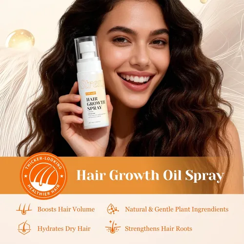 Miniatura 7 de Spray para el crecimiento del cabello para mujeres y hombres, suero para el crecimiento del cabello con aceite de romero y biotina, ayuda a prevenir