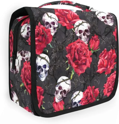 Miniatura 19 de MNSRUU Hanging Toiletry Bag Goth Bats Moons and Stars Travel Makeup bag for Toiletries Portable Travel Toiletry Organizer Cosmetic Bags with Hanging