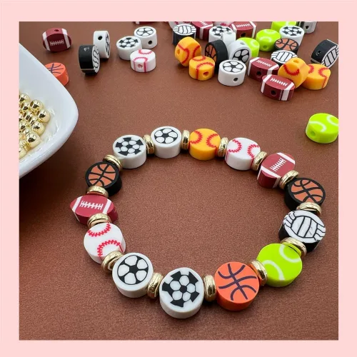 Miniatura 2 de MIIIM 200 cuentas de polímero para pulseras, dijes de arcilla de hongos para hacer joyas, Arcilla polimérica, Arcilla