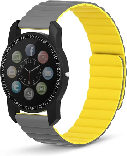 Correa de reloj, correas magnéticas para reloj inteligente, correa de silicona de liberación rápida de 0.787 in 0.866 in correas de reloj Gris +