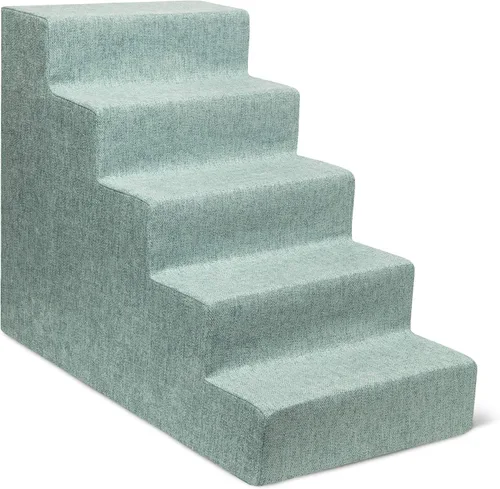 Miniatura 7 de Best Pet Supplies - Escalera de espuma portátil, perros pequeños, gatos, equilibrada, segura, antideslizante, interior, sin montaje, apoyo sillón