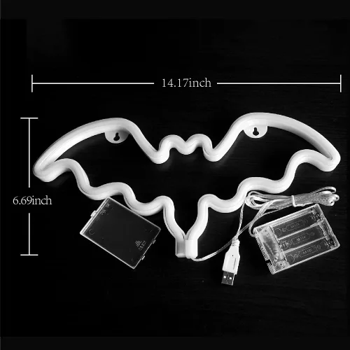 Miniatura 4 de JYWJ - Letrero de neón con luces LED, funciona con 3 pilas AA, para decoración de mesa, decoración de pared para dormitorio de niños, regalo