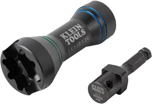 Miniatura 12 de Klein Tools NRHD4, juego de enchufes de impacto, llave de enchufe SAE 6-en-1, enchufes de 4 puntas: enchufes de 3/4, 13/16, 1, 1-1/8 pulgadas