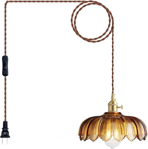 Miniatura 25 de XZHGCEE Lámparas colgantes vintage: luces colgantes de cristal isla de cocina, luz colgante verde, lámpara colgante moderna lámpara colgante de luz