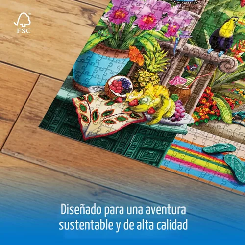 Miniatura 4 de Wonder Forge Tropical Retreat Rompecabezas de 1000 Piezas para Adultos Piezas Únicas que Encajan Perfectamente Imágenes Divertidas y Vibrantes