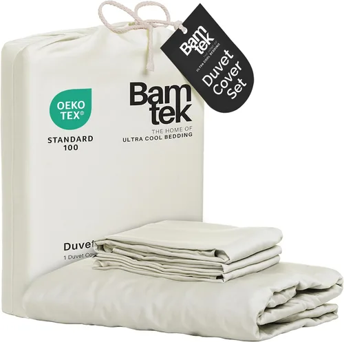 Miniatura 11 de Juego de funda de edredón - Funda de edredón 100% viscosa derivada de bambú, tamaño Queen, 3 piezas de funda de edredón refrescante de lujo