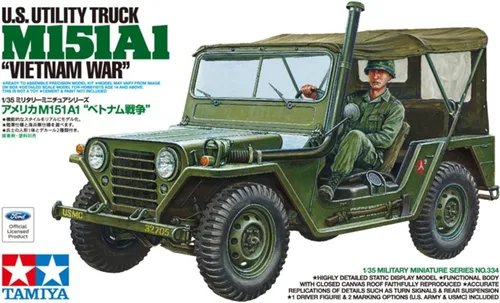 Miniatura 2 de Tamiya 300035334-1:35 US M151A1 Transporte Vehículo Vietnam, Verde