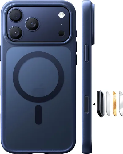 Miniatura 15 de TORRAS Funda ultra magnética para iPhone 15 Pro, [probada en 3 caídas de grado militar] [compatible con MagSafe], a prueba de golpes, translúcida