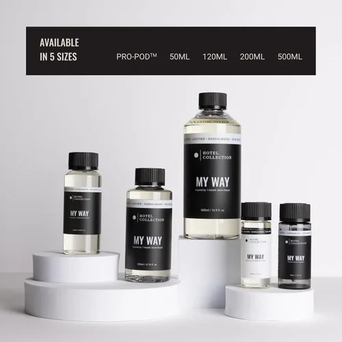 Miniatura 7 de Aceite Difusor Colección Hotel - Sueña - Aceite Esencial de Fragancia de Aromaterapia - Té Blanco Brillante, Vainilla Dulce y Cedro Terroso - 50ML