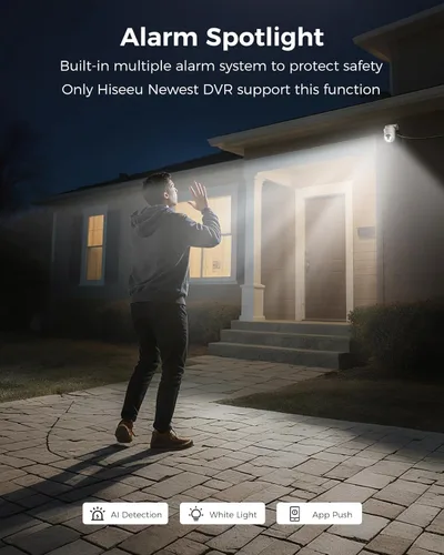 Miniatura 4 de Hiseeu PTZ - Cámaras de seguridad domo HD-TVI de 5 MP con panorámica de 355°, inclinación de 90°, visión nocturna IR de 100 pies, cámara