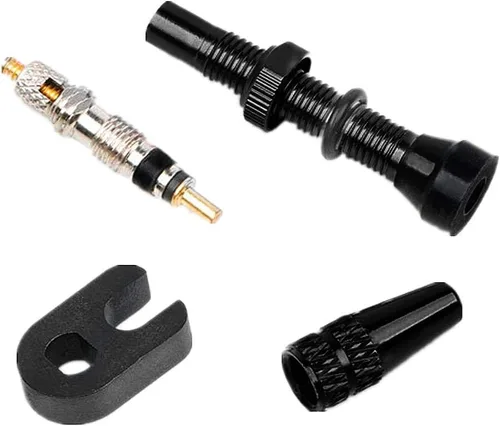 Miniatura 4 de 2 piezas de vástago de válvula Presta sin cámara, kit de vástago de válvula Presta de aleación súper ligera con herramienta de extracción de núcleo